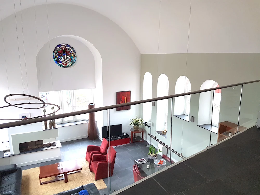 glasbalustrade in woonhuis